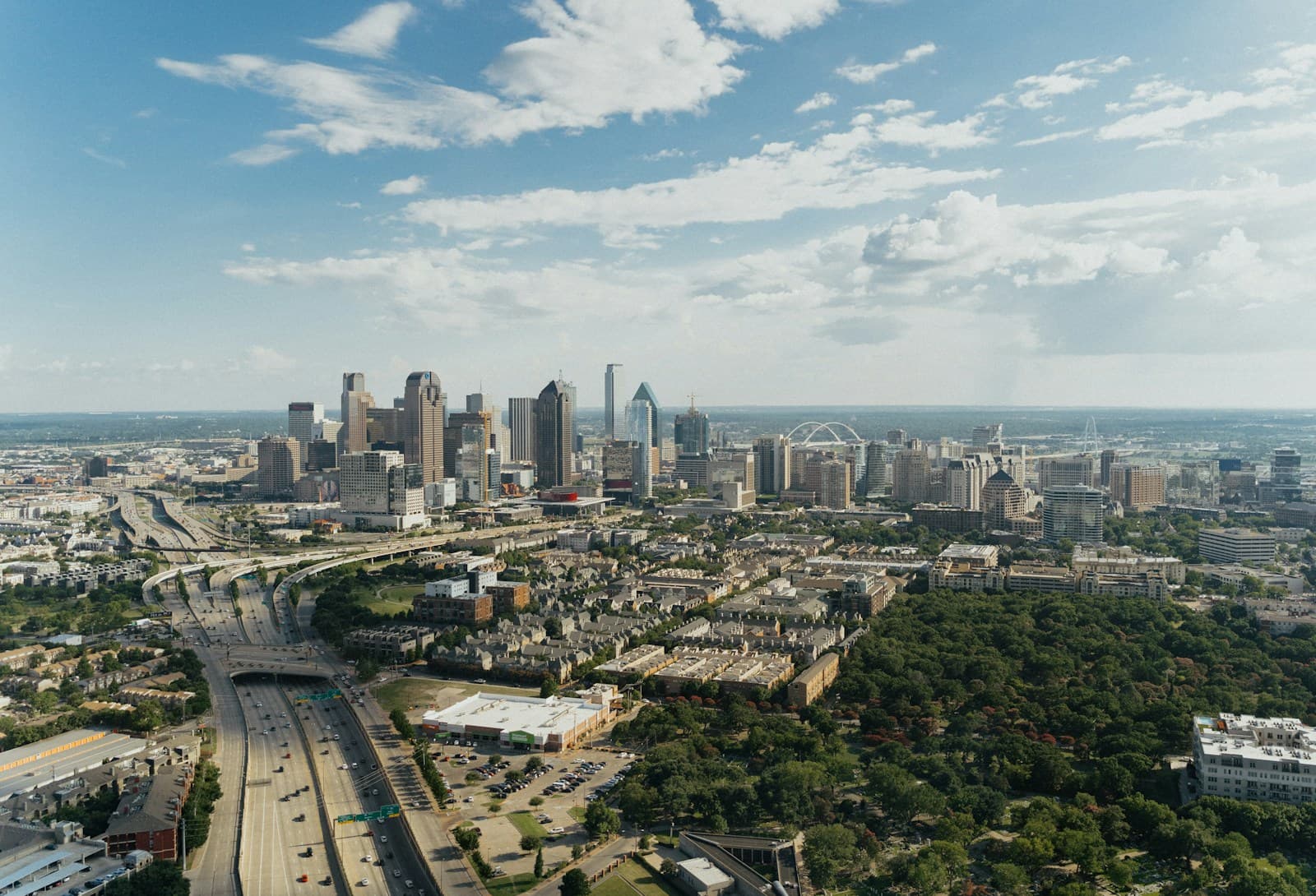 Dallas, Texas cityscape and street view