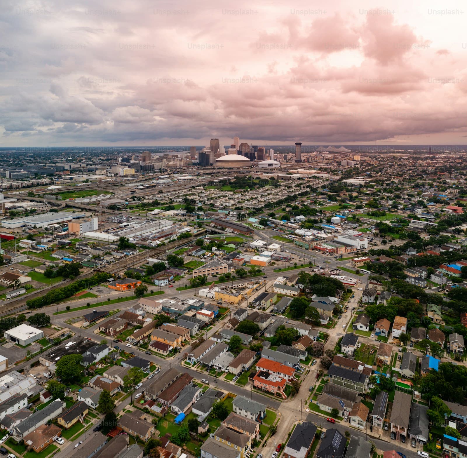 Lubbock, Texas cityscape and street view